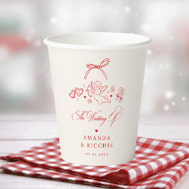 Hand Drawn Ribbon Cherub Vintage Cupid Wedding