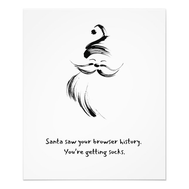 Hand-Drawn Santa Claus quote Fototryck (Framsidan)