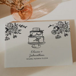 Hand Drawn Scribbles/Doodles Wedding Gästböcker