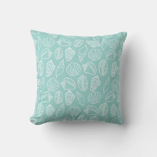 Hand-drawn Seashell Throw Pillow Kudde