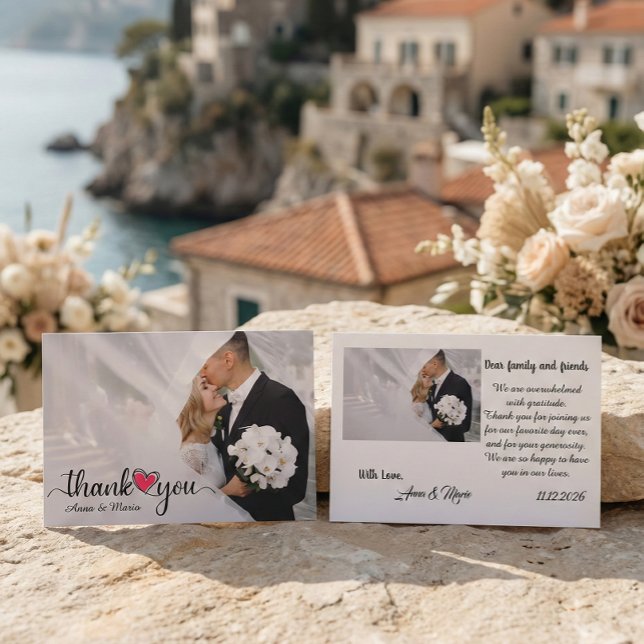 Hand Drawn Sketch Heart Photo Overlay Tack Kort (Skapare uppladdad)