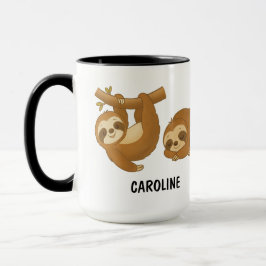 Hand Drawn Sloth Custom Cute Mugg
