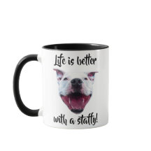 Hand Drawn Staffordshire Bull Terrier Mug       