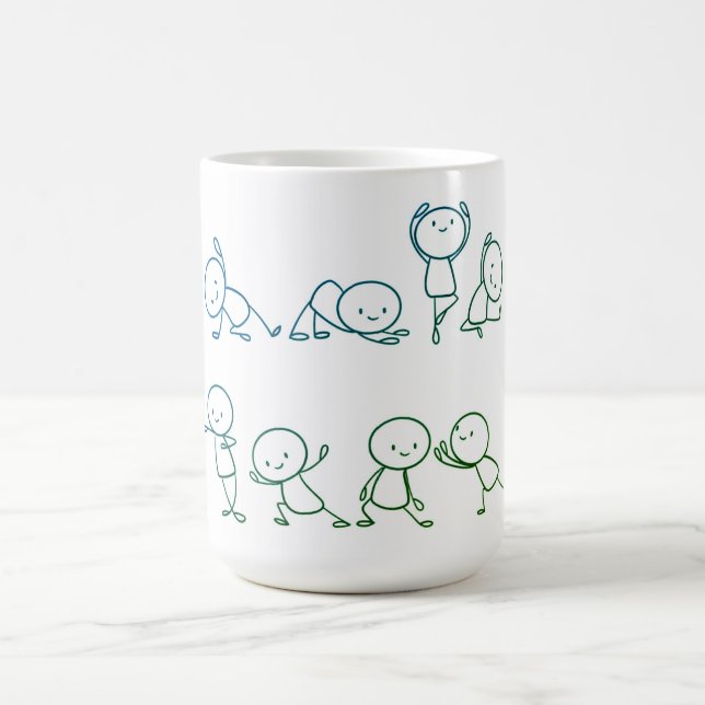 Hand-Drawn Stickman Collection Coffee Mugg (Center)