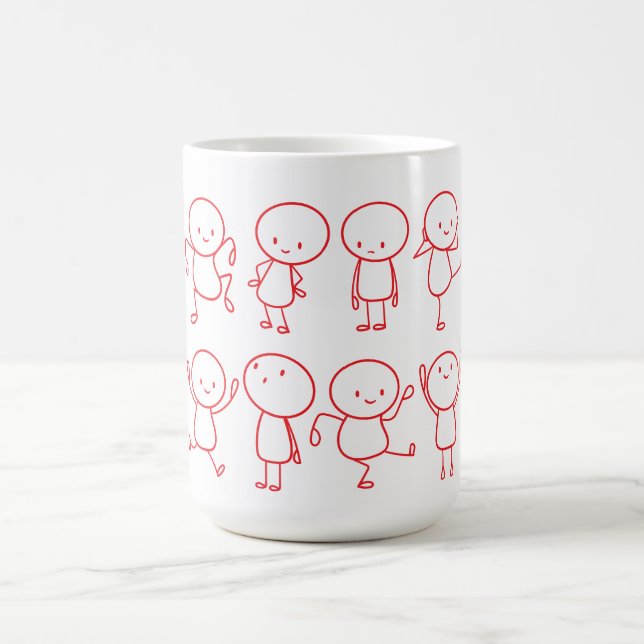 Hand-Drawn Stickman Collection Mugg (Center)