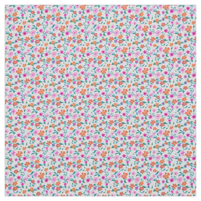 Hand Drawn Tiny Floral Pattern Tyg (Provkarta)