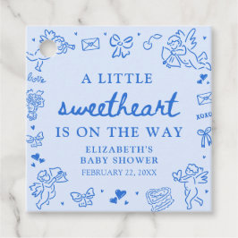 Hand Drawn Valentine Little Sweetheat Baby Shower Gåvor Etiketter