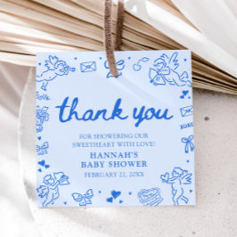 Hand Drawn Valentine Little Sweetheat Baby Shower Gåvor Etiketter