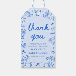 Hand Drawn Valentine Little Sweetheat Baby Shower Presentetikett