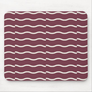 Hand-Drawn Wavy Ticking Stripe | Deep Burgundy Musmatta