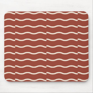 Hand-Drawn Wavy Ticking Stripe | Rust Red Musmatta