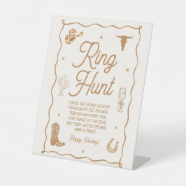 Hand Drawn Western Bridal Shower Ring Hunt Game