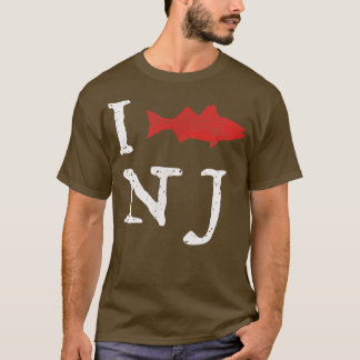 Hand DrawnI Striped Bass NJ T Shirt