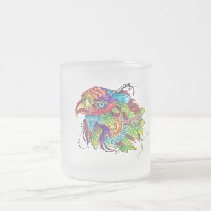 Hand-Färgad Bird Mugg - Calming Nature Inspired Ar