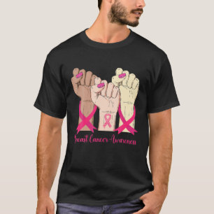 Hand Fighting Breast Cancer Awareness Fighter Warr T Shirt