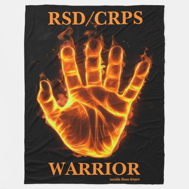 Hand/Flames...RSD/CRPS Fleecefilt (Framsidan)