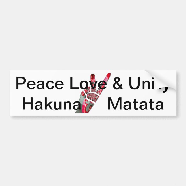 Hand-fredstecken Bildekal (Framsidan)