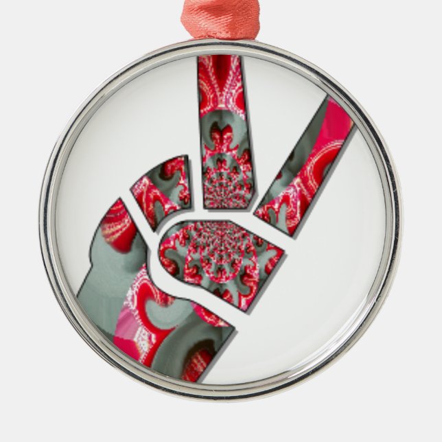 Hand-fredstecken Julgransprydnad Metall (Framsidan)