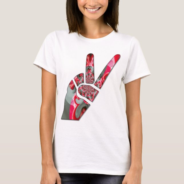 Hand-fredstecken T-shirt (Framsida)