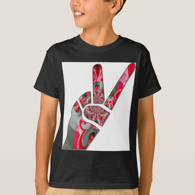 Hand-fredstecken T-shirt (Framsida)