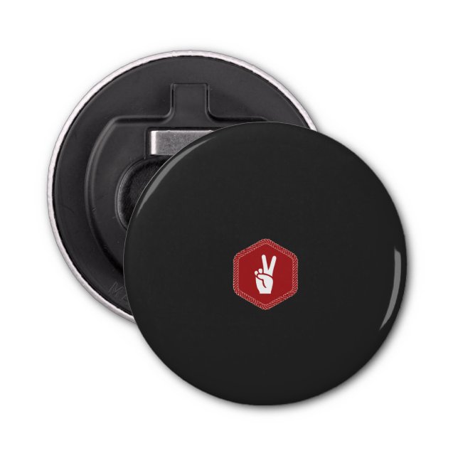 hand, gest, tumme, typsnitt, rött, handgrepp, nage flasköppnare (Framsidan)