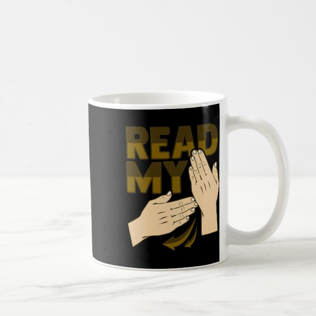 Hand Gesture Döv Hörselförlust Medvetenhet 12 Kaffemugg (Höger)