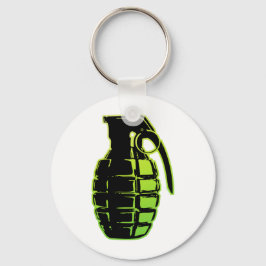 Hand Grenade - grönt Nyckelring