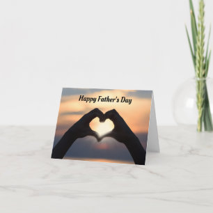 Hand Heart Fars dag Greeting Card Kort