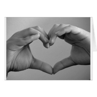 Hand Heart Hälsningskort