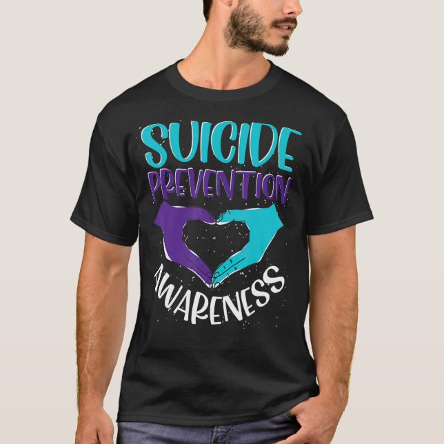Hand Heart Suicide Prevention Awareness You Matene T Shirt (Framsida)