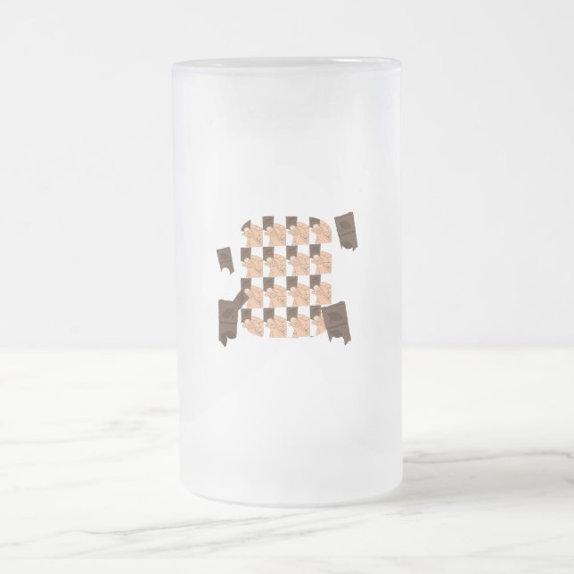 Hand holding a piece of Valentine's chocolate Frostat Ölglas (Center)