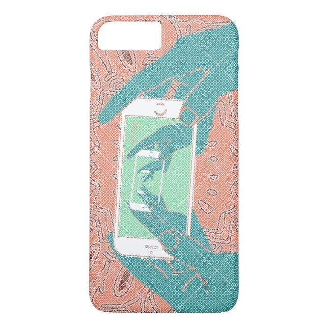 Hand Holding Cell Mobil Case-Mate iPhone Skal (Baksida)