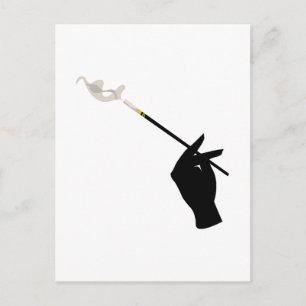 Hand Holding Cigarette Vykort