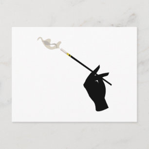 Hand Holding Cigarette Vykort