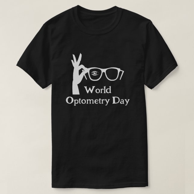 Hand Holding Eyeglasses T-Shirt (Design framsida)