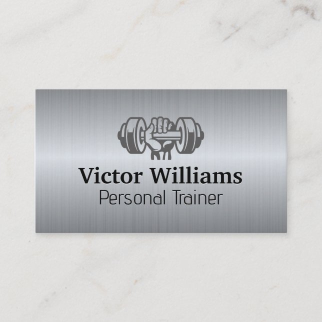 Hand Holding Weight | Gym Fitness Visitkort (Framsida)