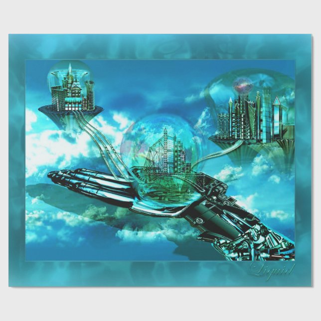 Hand höll modern unik presentpapper (Platt)