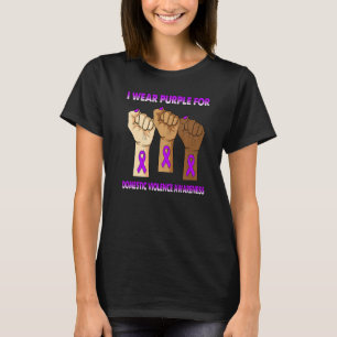 Hand I Bära Lila for Domestic Violence Awareness T Shirt