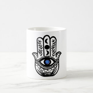 Hand i Hamsa Fatima Evil Öga Kaffemugg