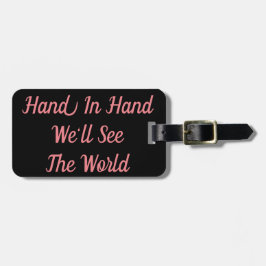 Hand i Hand Vi ses på World Luggage Tag. Bagagebricka