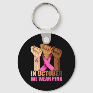 Hand i oktober Bära Rosa Breast Cancer Awarene Nyckelring
