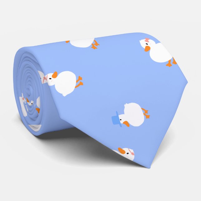 Hand Illustrated Ducks Design Fun Blue Slips (Rullad)