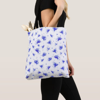 Hand Illustrated Tote Bag - Cute Bee Gift för henn Tygkasse