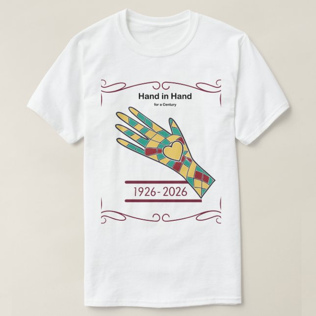 Hand in Hand for a Century Black History Mosaic Sh T Shirt (Design framsida)