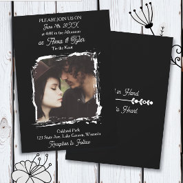 Hand in Hand, Heart to Heart | Photo Wedding Inbjudningar