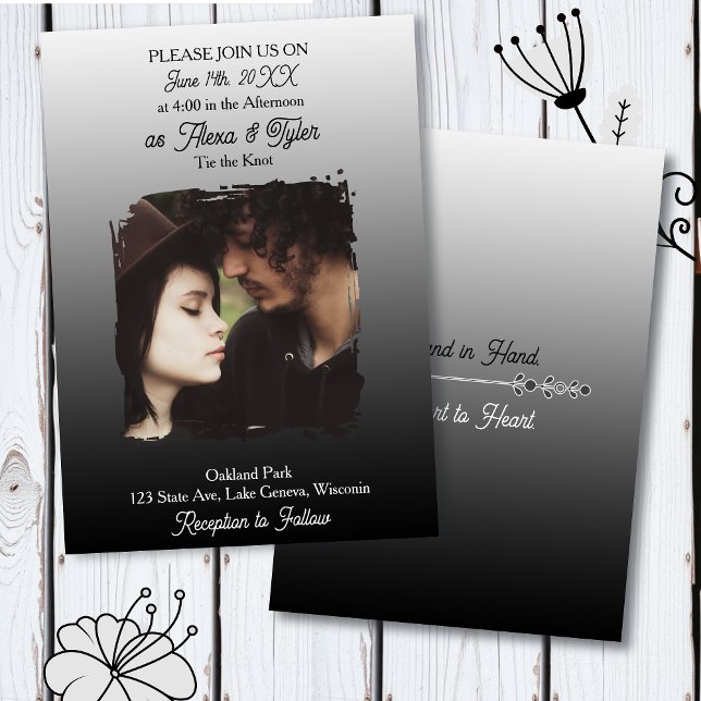 Hand in Hand, Heart to Heart | Photo Wedding Inbjudningar (Skapare uppladdad)