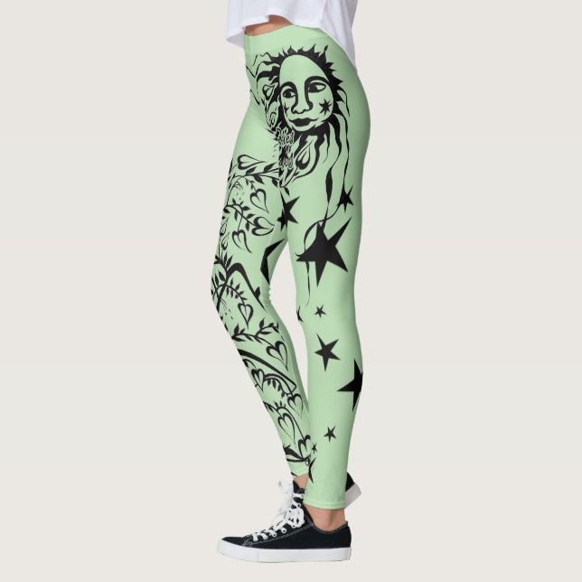 Hand Inked Designer Leggings (Vänster)