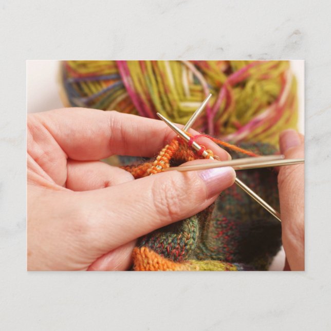 Hand Knitting Vykort (Framsida)