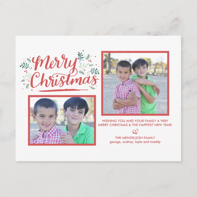 Hand Letat julvinter - vykort (Framsida)