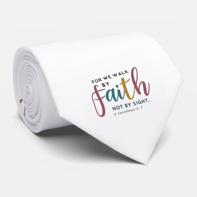Hand-Lettered 2 Corinthians 5 7 Faith Witness Tie Slips (Rullad)